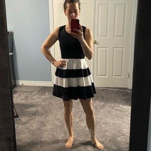 Blue and white nautical dress